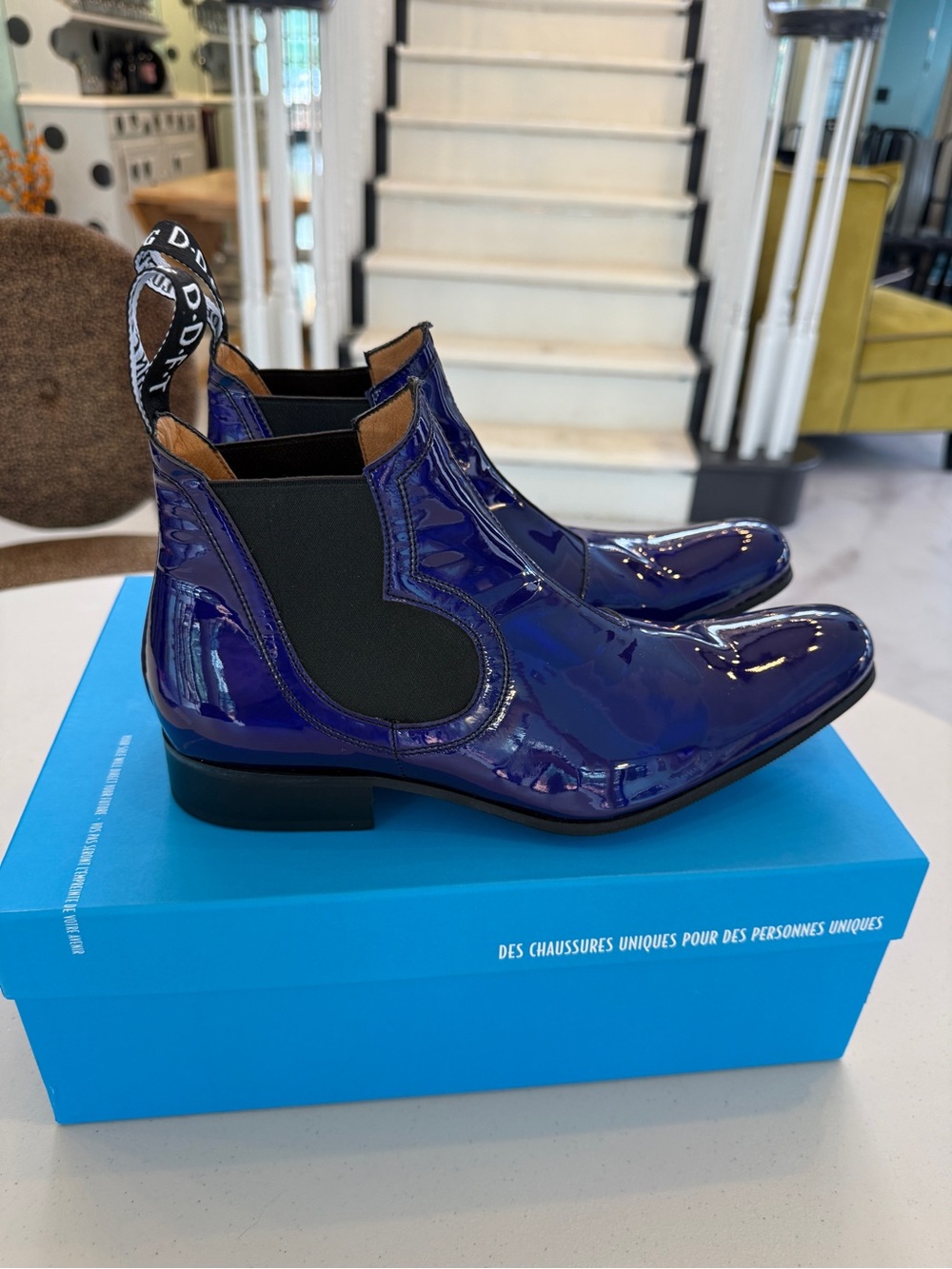 John Fluevog Executor Rigas Chelsea Boots Size 7M - Picture 6 of 14
